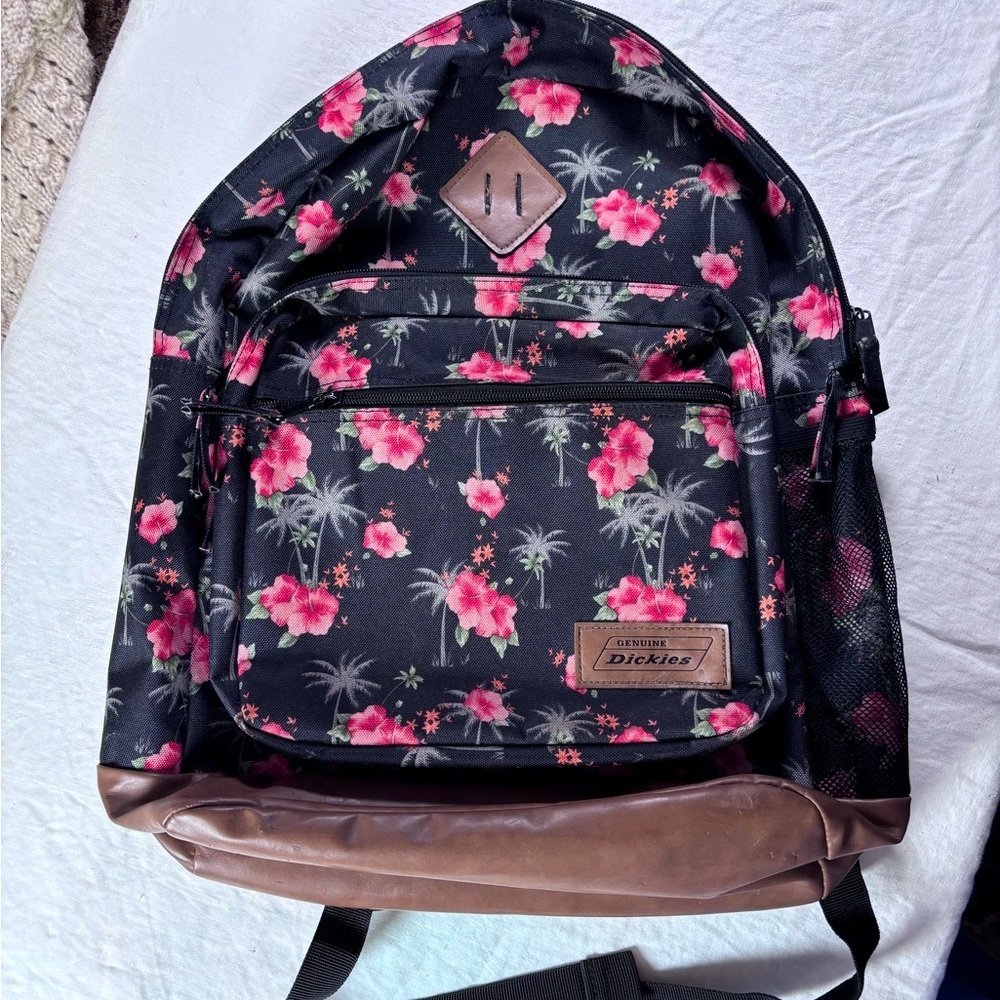 Dickies Vintage Old School Floral Black/Brown Backpack